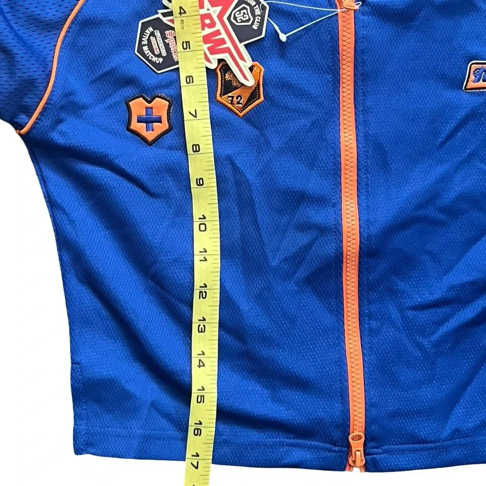 NWT Regal Wear Kids New York 72 Full Zip Mesh Jersey Blue Orange‎ Junior Large